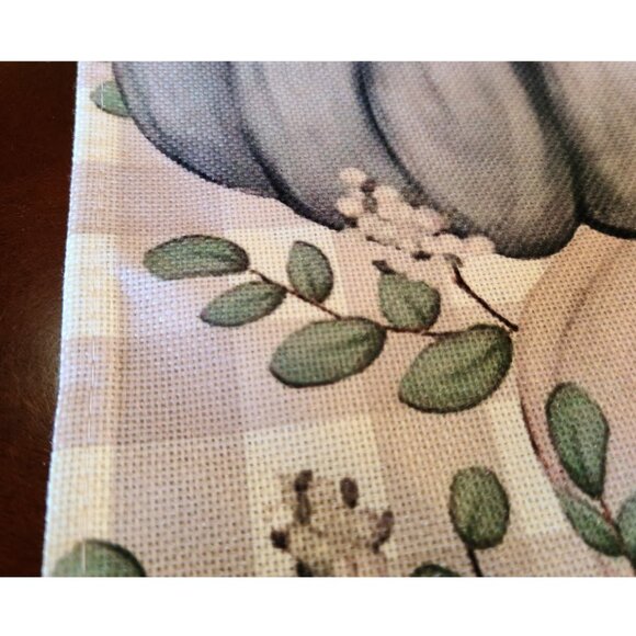 Pumpkin Table Runner Decorative Cloth Thanksgiving Decoration Blue Fall Decor - Picture 7 of 9